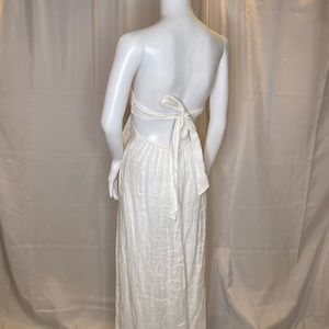 Strapless white dress